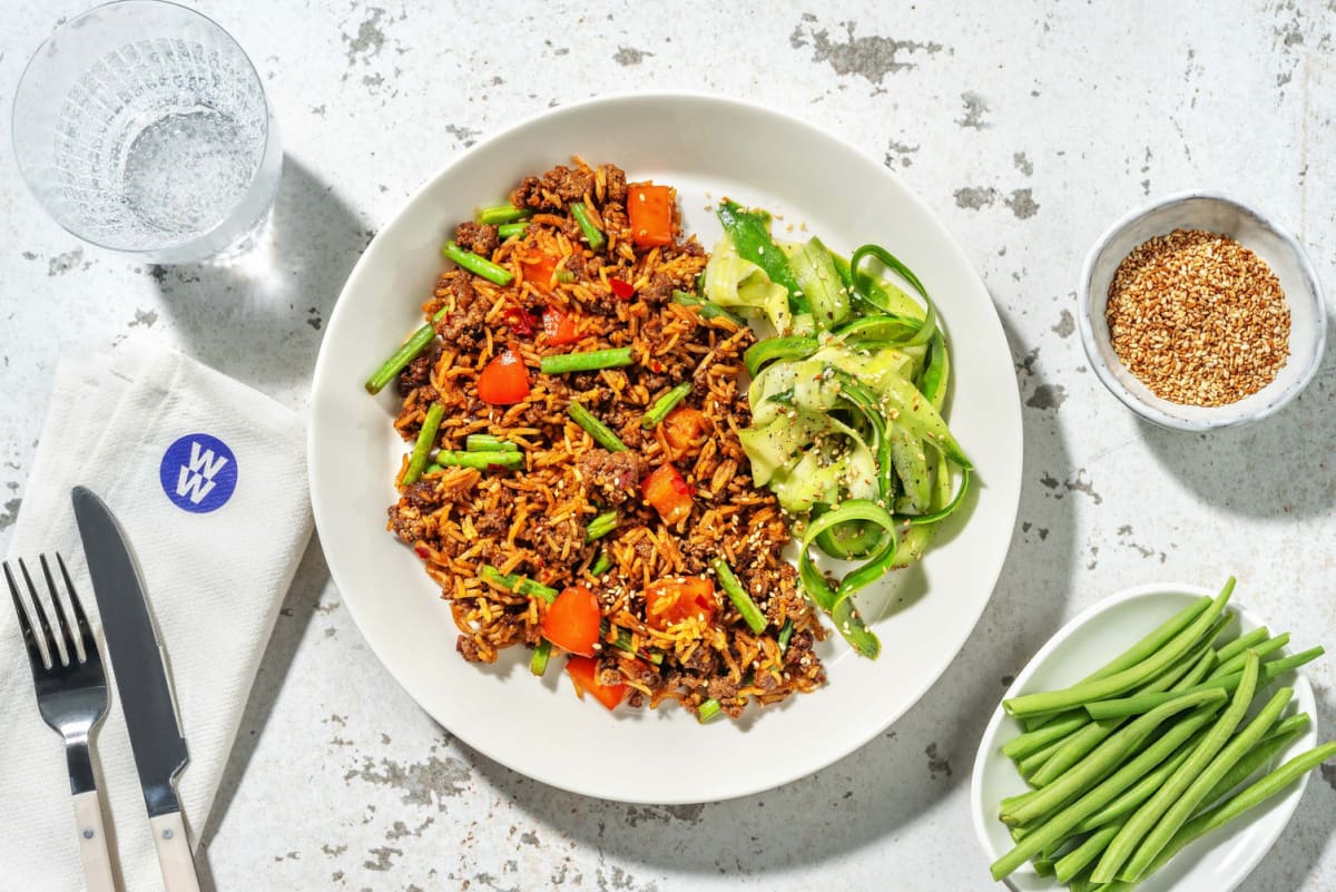 Hoisin Beef and Sesame Fried Rice