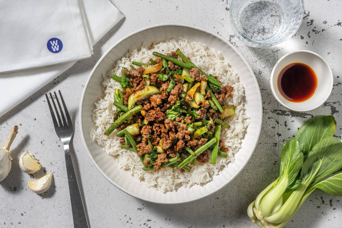 Ginger Beef StirFry and Garlic Rice Recipe HelloFresh