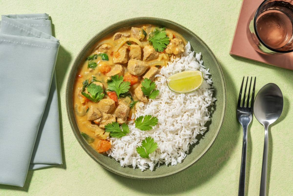 Krämig korma på fläsk
