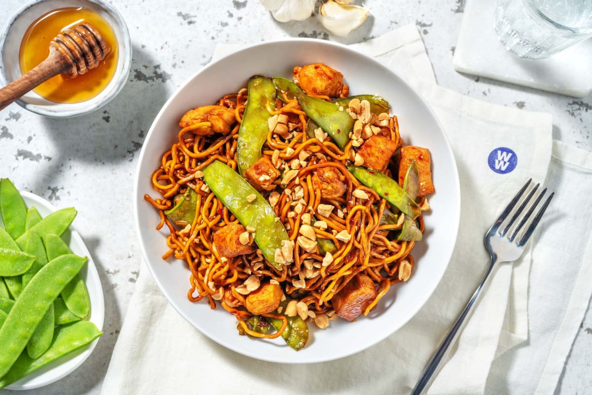 Honey Sambal Prawn Noodles 