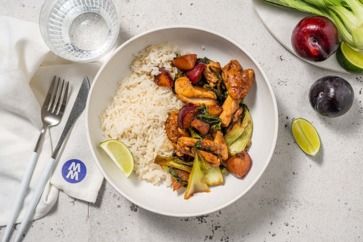Hoisin Chicken and Plum Stir-Fry