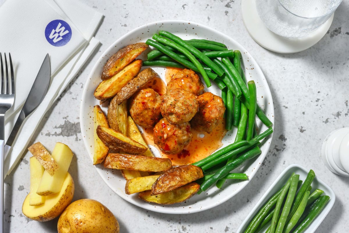 Chinese-Style Glazed Meatballs