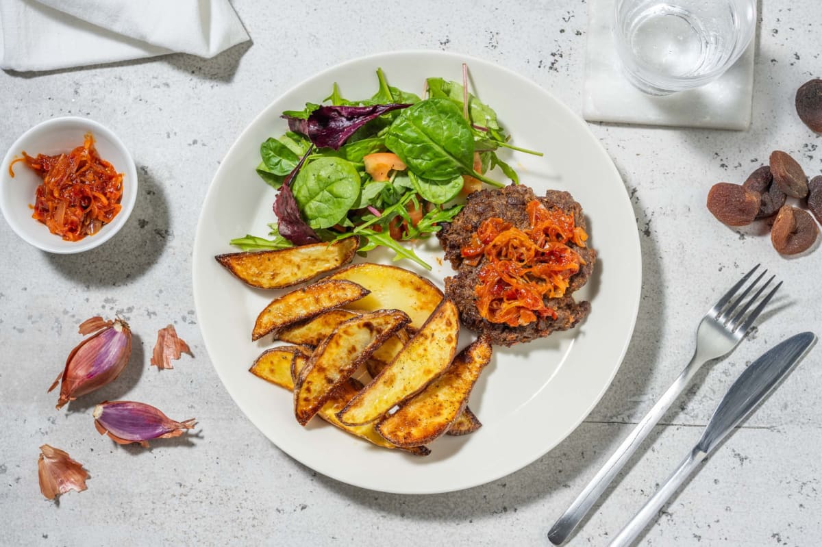 Spiced Beef and Apricot Naked Burger