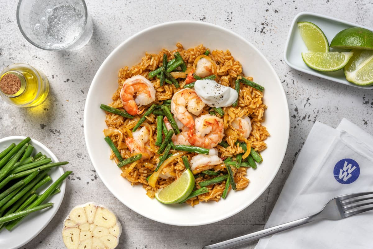 Korma Style Spiced Prawn Pilaf	