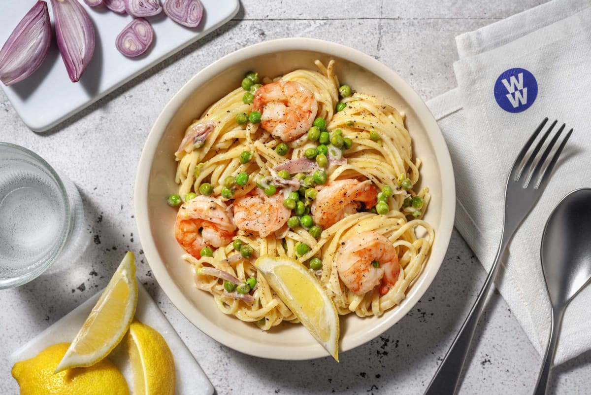 Prawn and Chicken Lemon Linguine