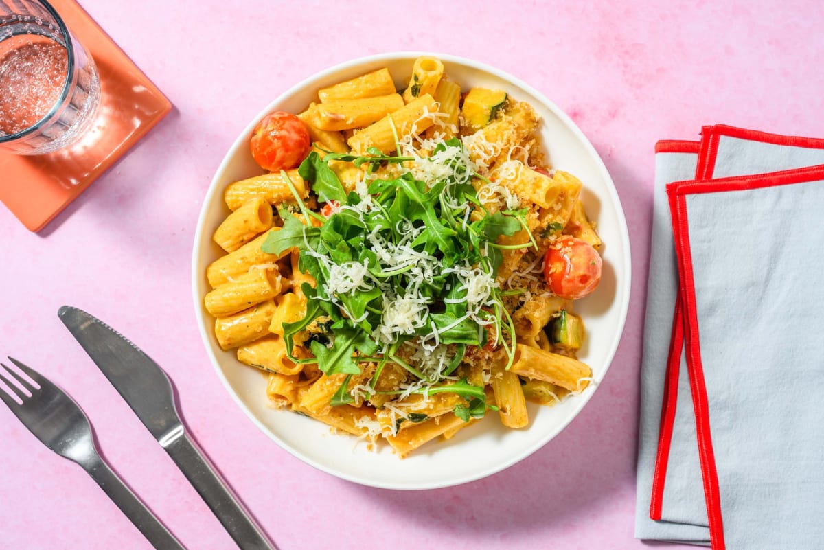 Nem soltørret tomat-rigatoni