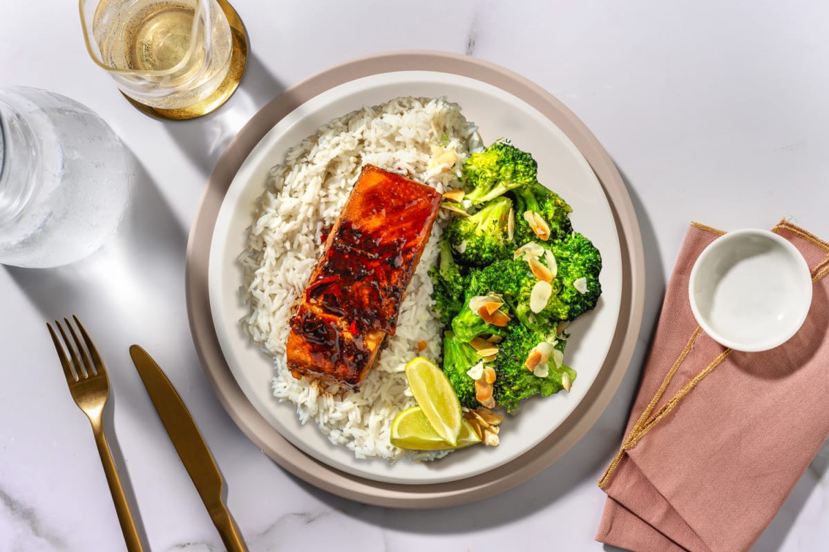Pavé de saumon mariné au soja & gingembre