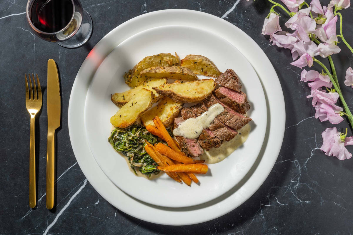 Venison Steaks and Creamy Peppercorn Sauce Recipe HelloFresh