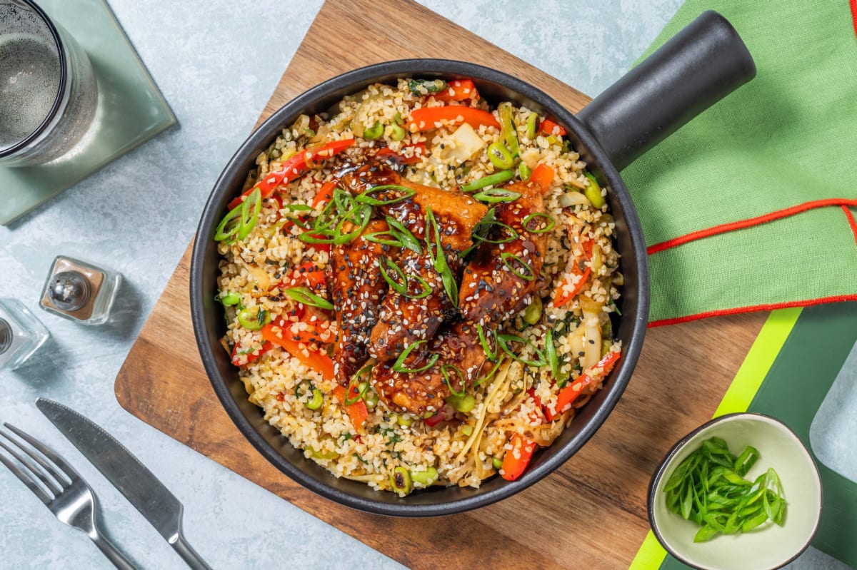 Dés de porc en sauce bulgogi