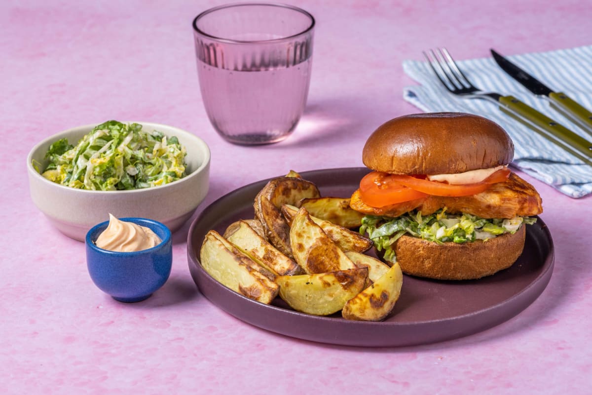 Spicy Sriracha Chicken Burger 