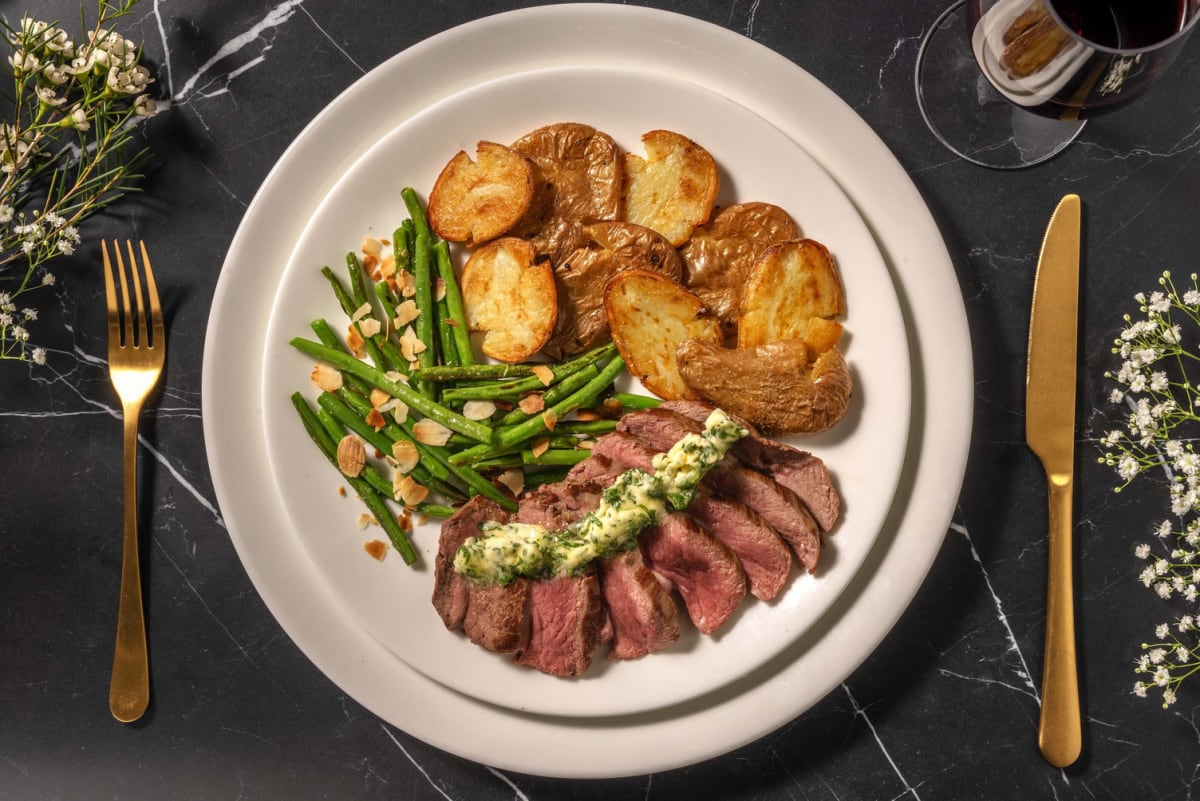 Lamb Steak and Garlic Butter