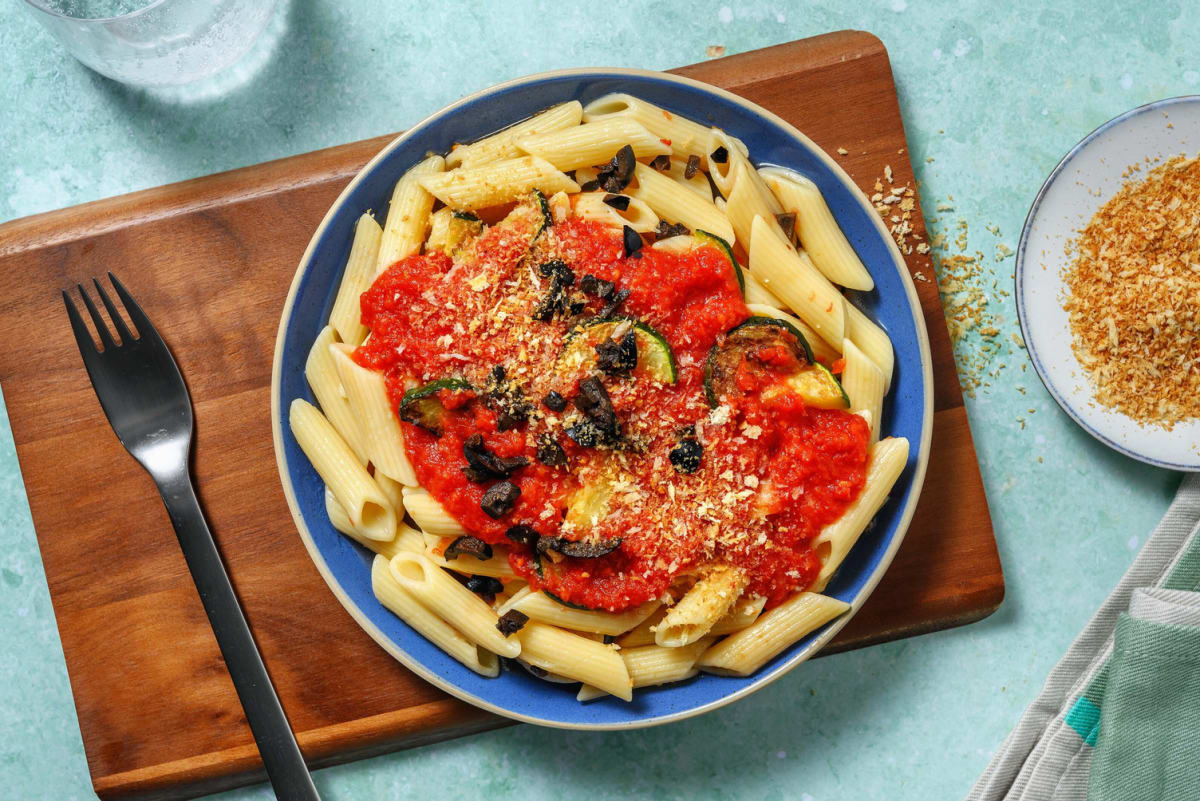 Pasta Verdure mit Kalamata-Oliven