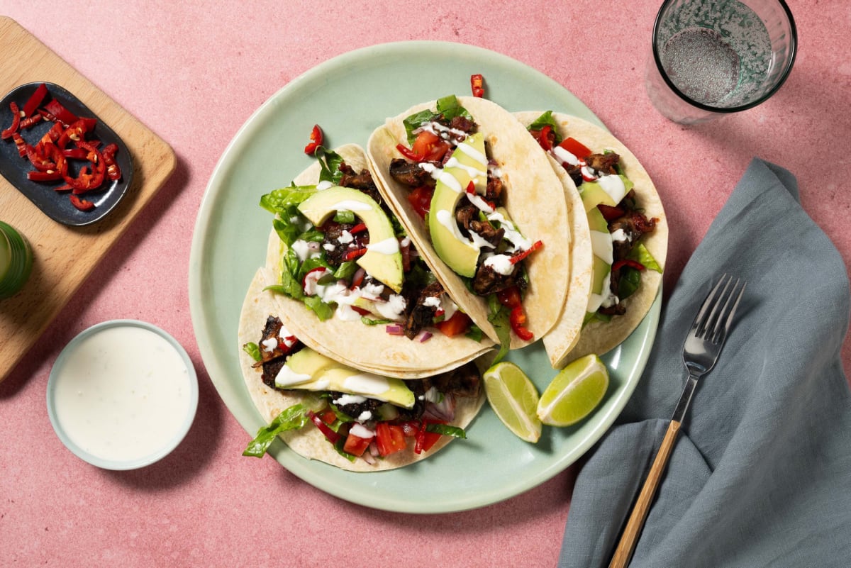 Vegan Carnitas: Pulled Portobello Tacos