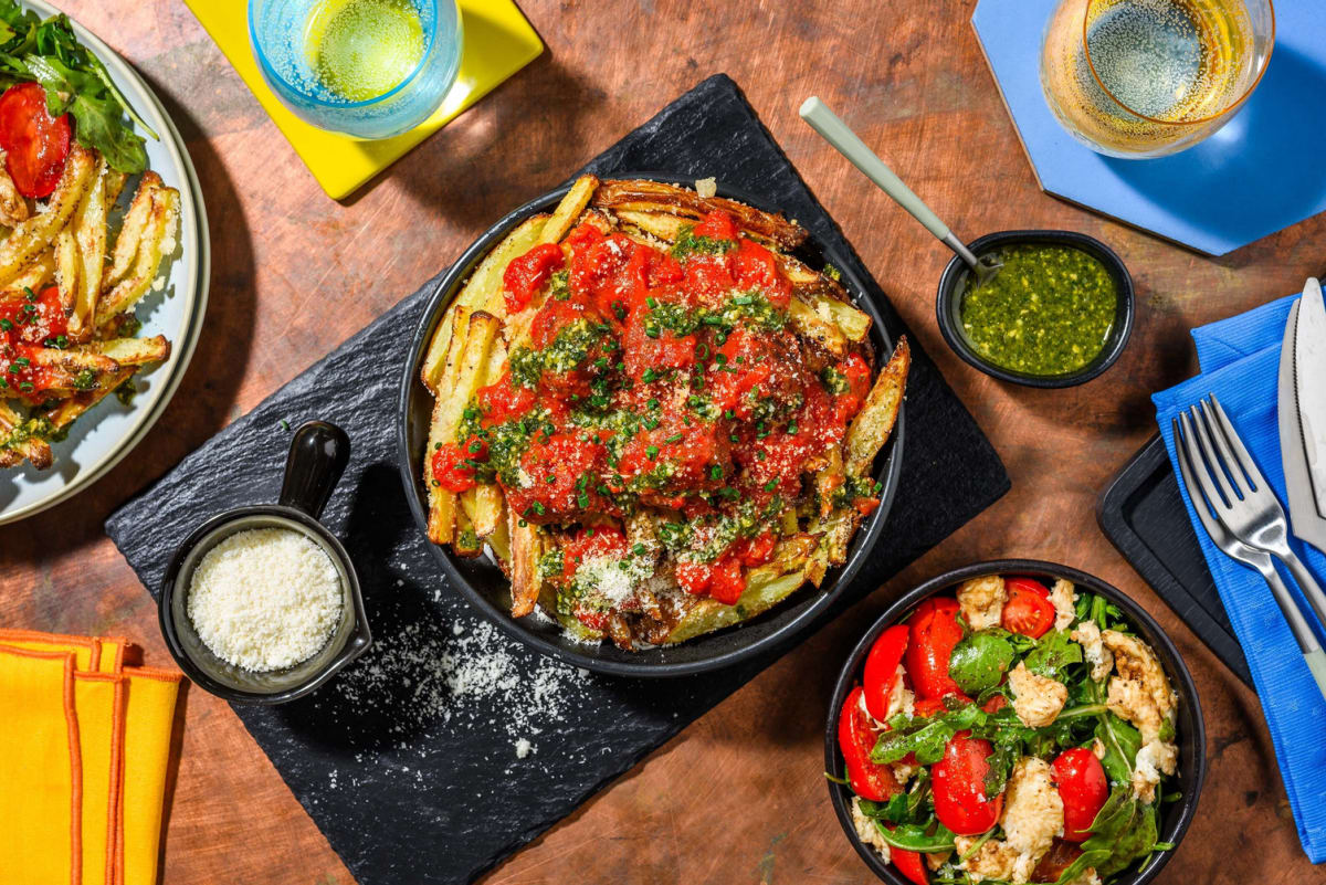 Meatball Marinara Loaded Cheese Fries