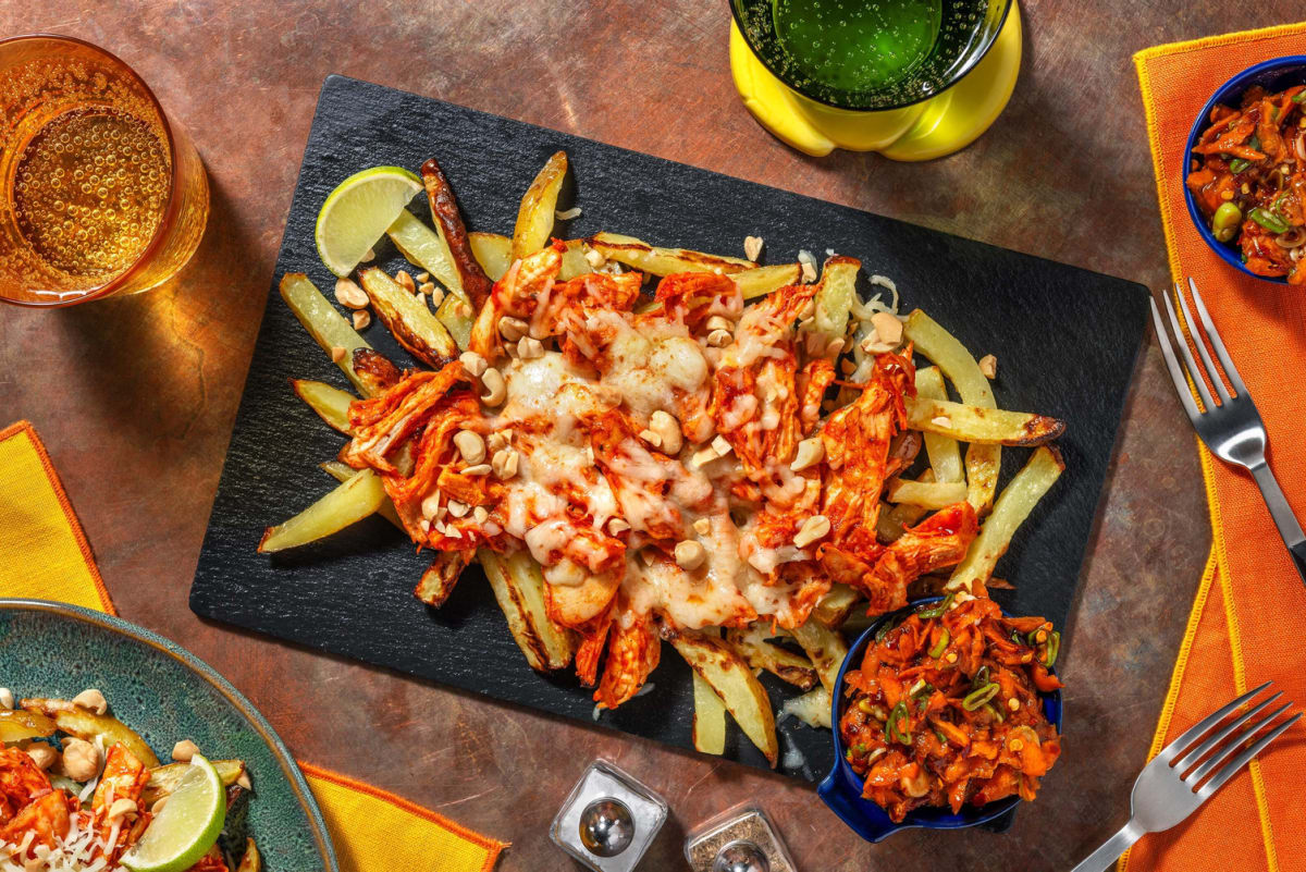 Cheesy Gochujang Chicken Loaded Fries