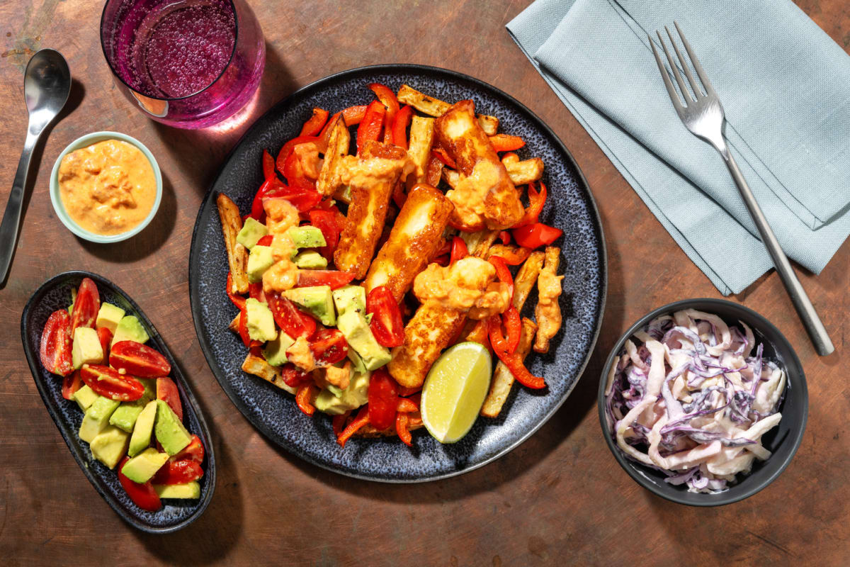  Loaded Halloumi and Spiced Potato Fries