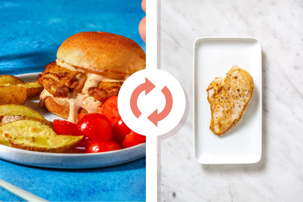 Peri Peri Chicken Breast Burger with Peri Peri Spiced Wedges