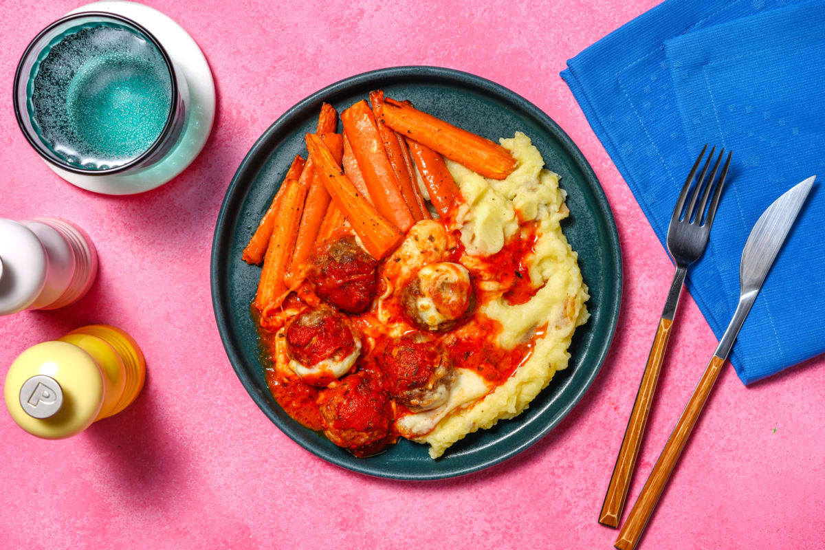 Meatball Parmigiana Inspired Bake