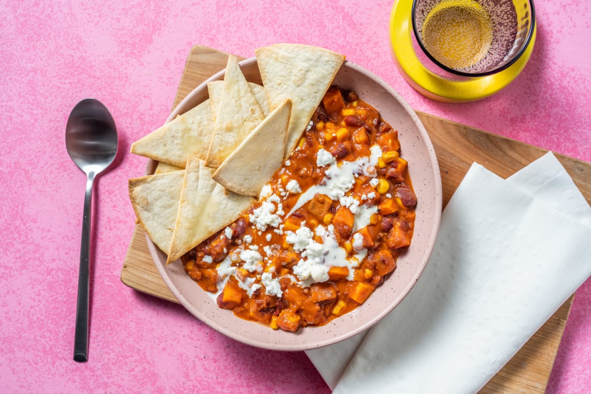 Chipotle Spiced Sweet Potato and Bean Soup