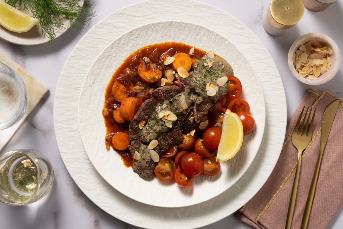 Rinderhüftsteak mit Kalamata-Oliven-Paste