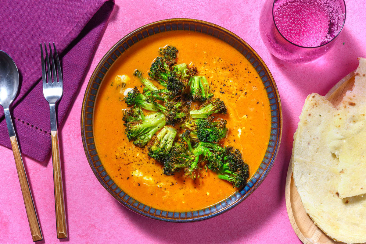 Mulligatawny Style Soup and Spiced Broccoli