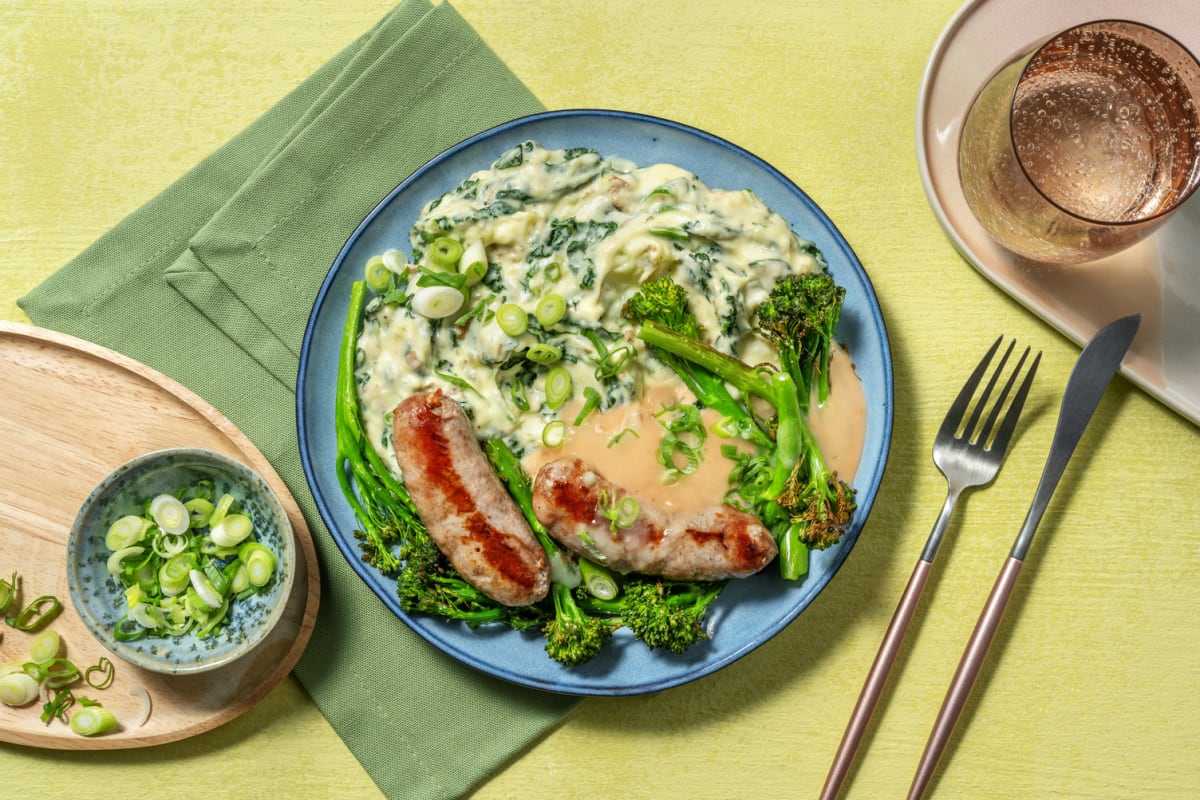Roasted Cumberland Sausages and Colcannon