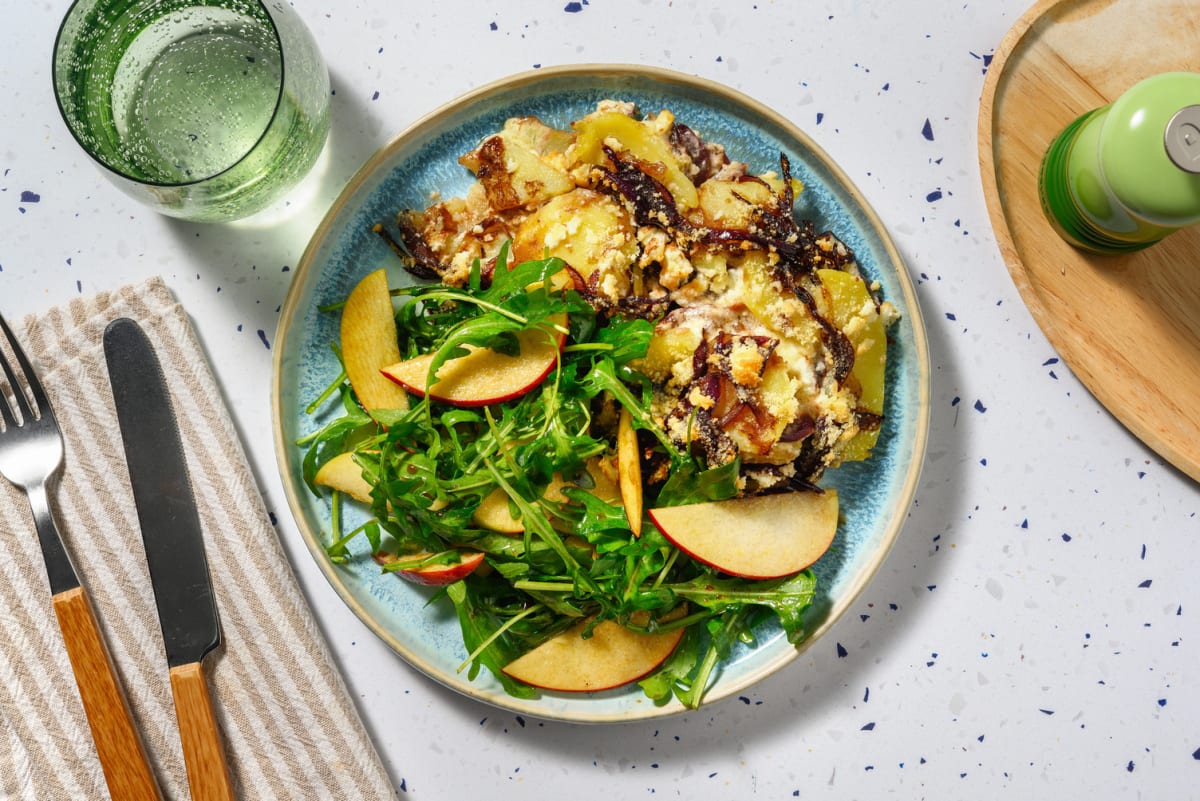 Double Cheese and Balsamic Onion Dauphinoise 