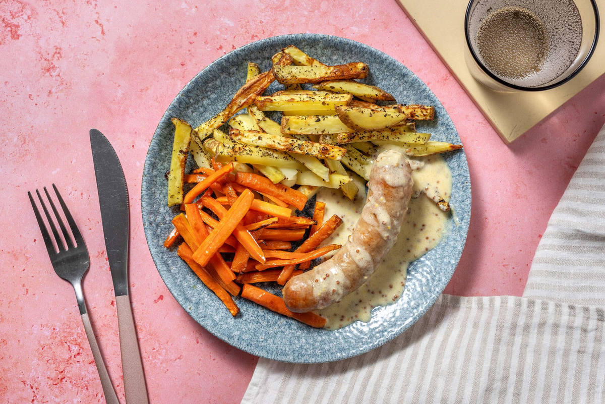 Honey Mustard Sausages in Creamy Sauce Recipe HelloFresh