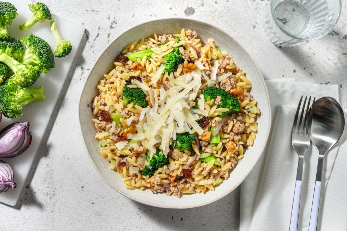 Orzo op z'n Siciliaans met kip en pecorino