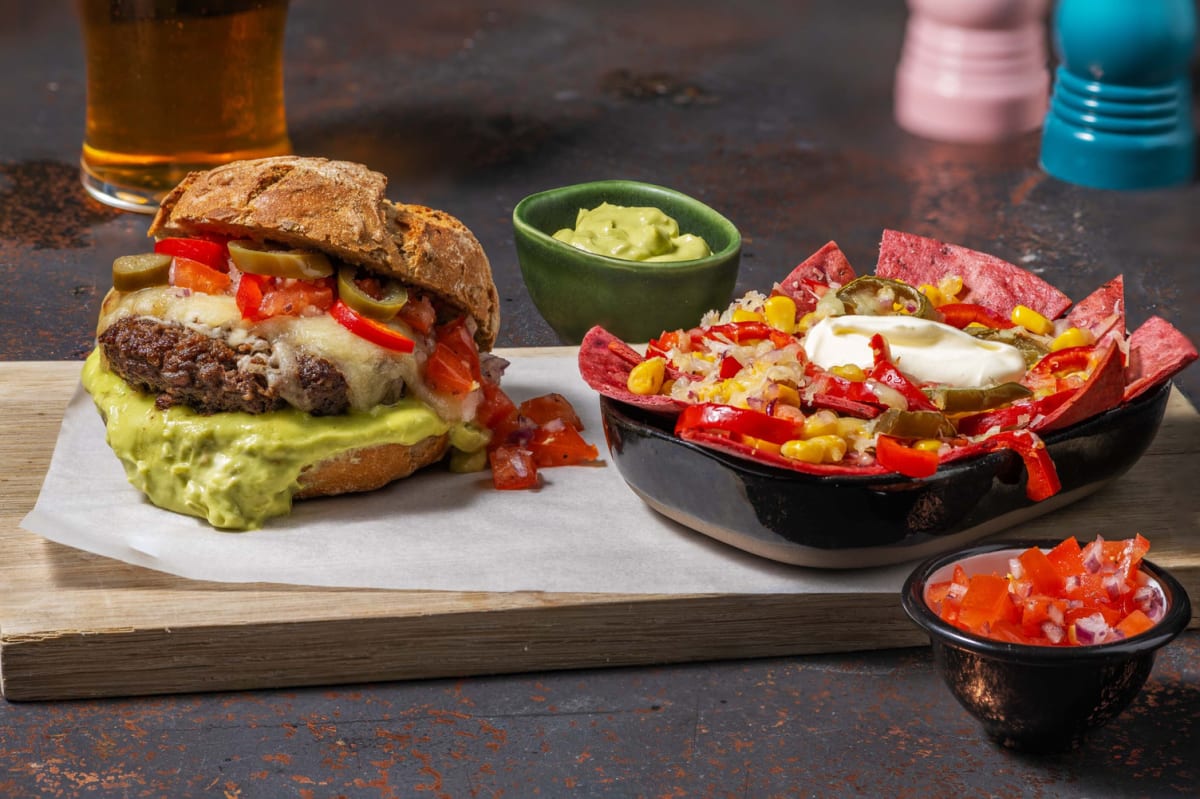 Pittige kalfsburger deluxe met Mexicaanse twist