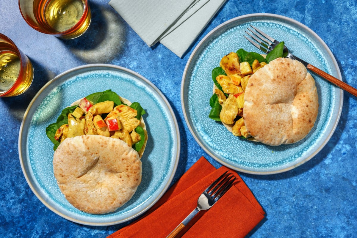Chicken curry pita