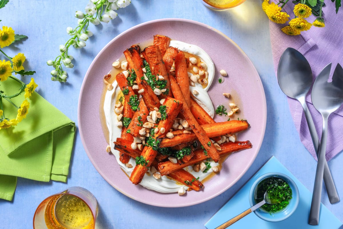 Cajun and honey roasted carrots 