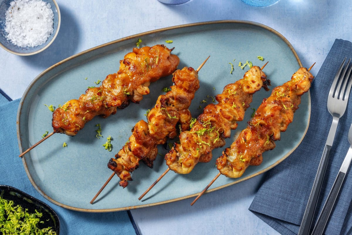 Chicken Satay Style Skewers