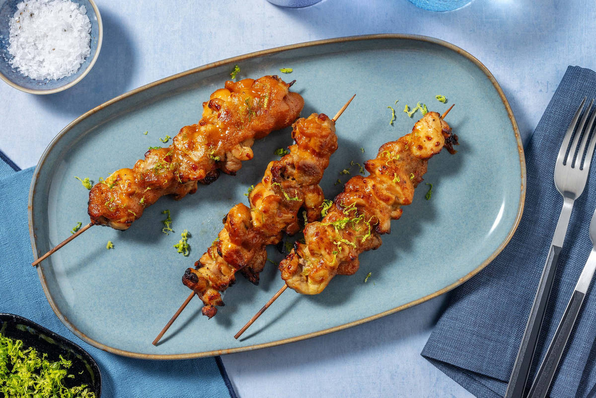 Honey Garlic Marinated Chicken Kebab Recipe Honey Garlic Chicken - Main Image
