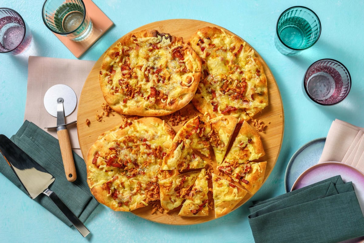 Cheddar & Bacon Loaded Garlic Flatbreads