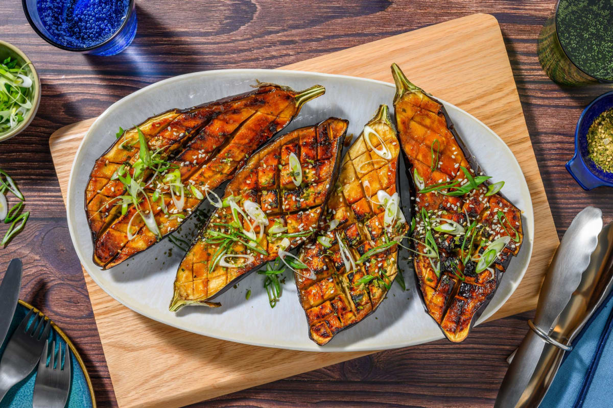 Aubergines rôties au miso