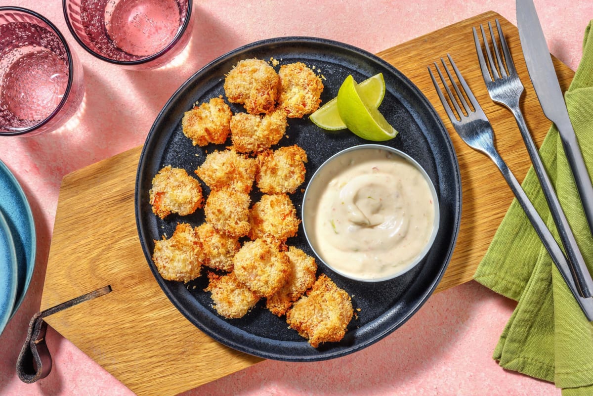 Panko-Garnelen mit Sweet-Chili-Dip