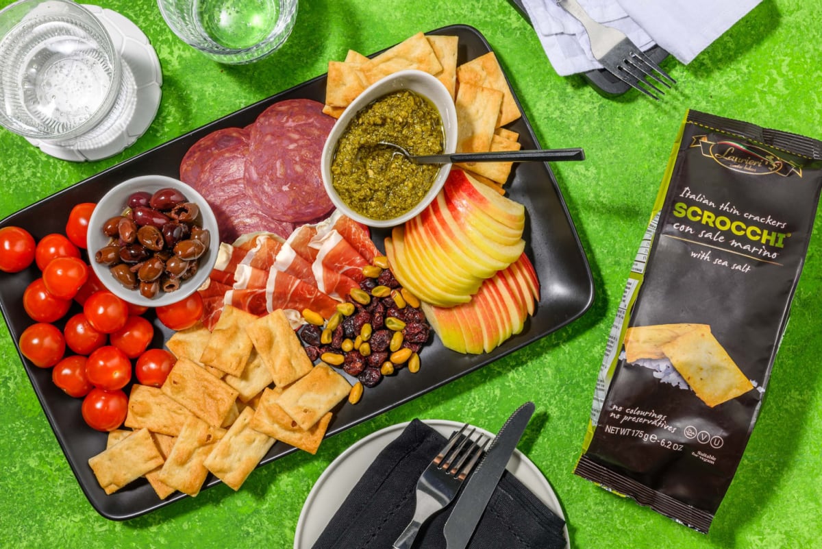 Sharing snack platter | with salchichon