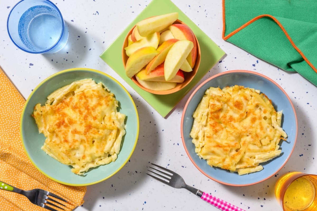 Mac 'n' Cheese and Apple Juice Cartons