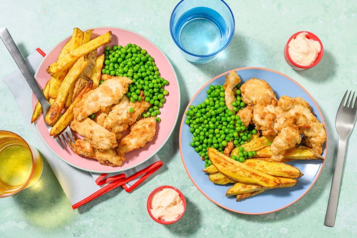 BBQ Chicken Strips and Mashed Potato