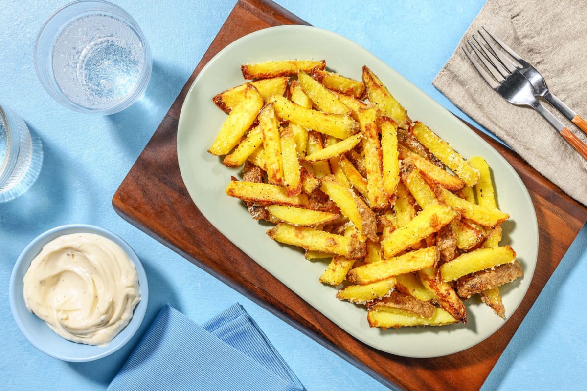 Double Cooked Cheesy Truffle Chips Recipe HelloFresh