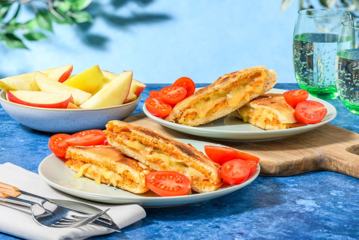 Pan-Fried Cheddar Cheese Pizza Toastie