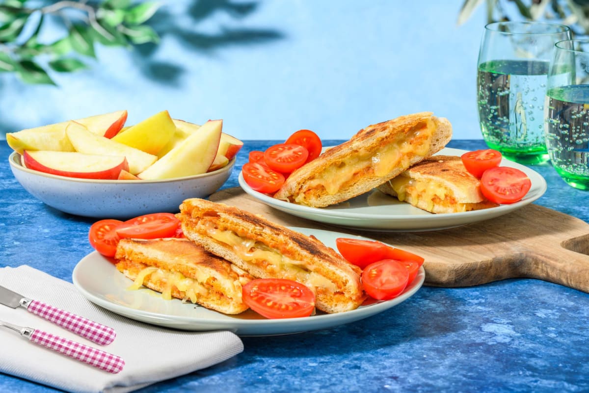 Pan-Fried Cheddar Cheese Pizza Toastie