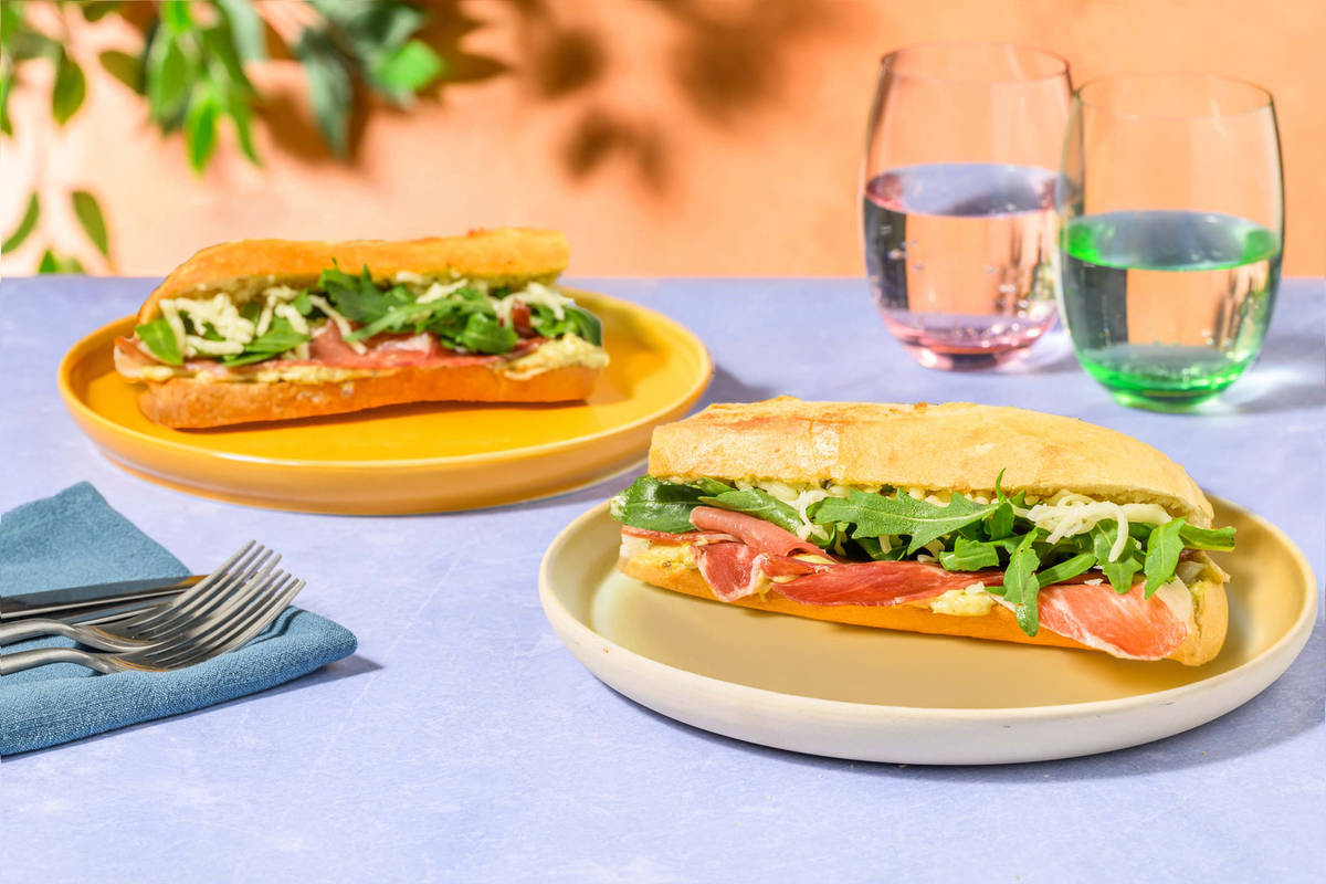 Serrano and Pesto Mayo Baguette Lunch Bundle Recipe HelloFresh