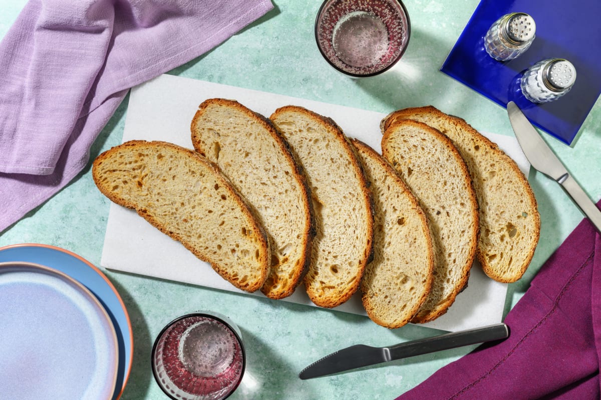 Pain de campagne tranché