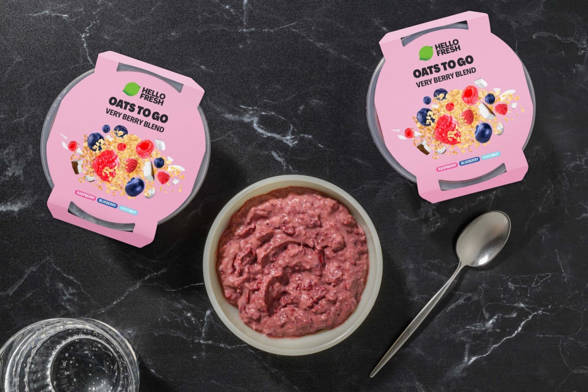 Overnight Oats myrtille, framboise et coco
