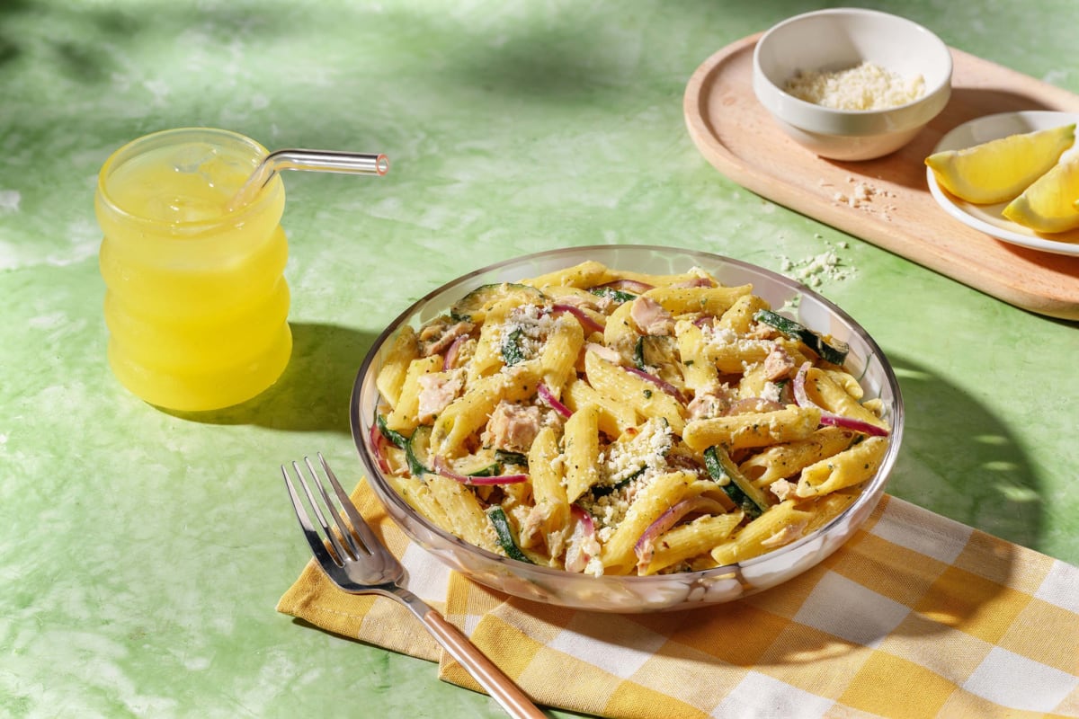 Penne mit Thunfisch und Sommerzucchini