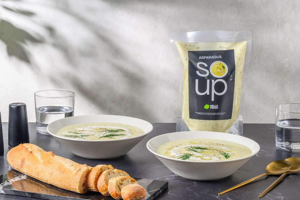 Aspargessuppe med Ciabatta