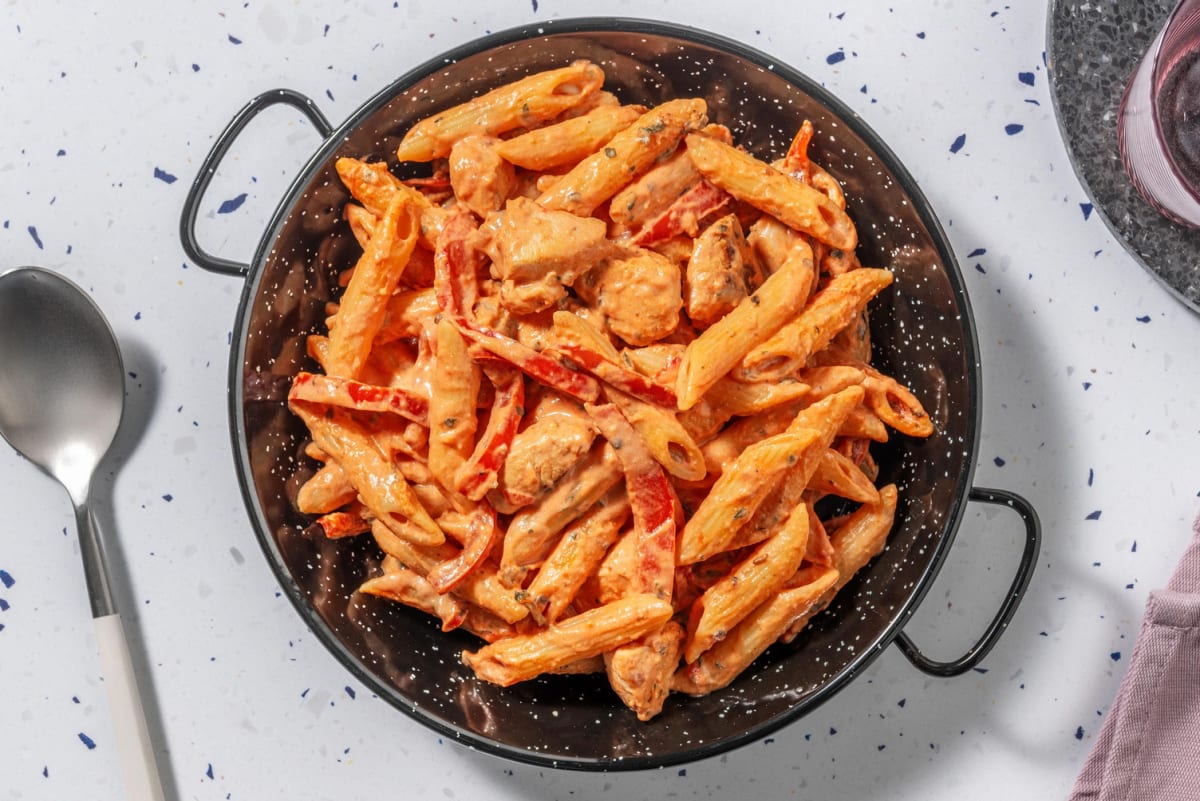 Herby Creamy Tomato Chicken Penne