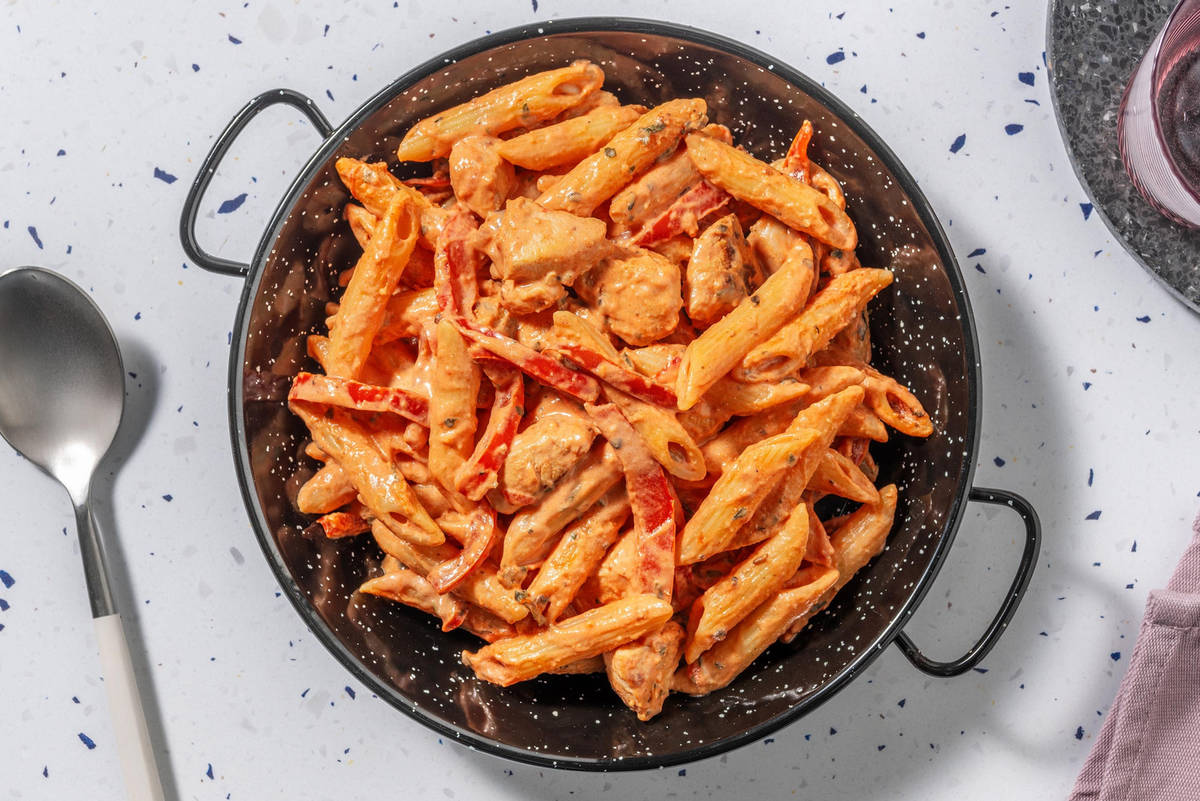 Creamy Tomato Low Fodmap Pasta Bake Chicken Ham Pasta Bake